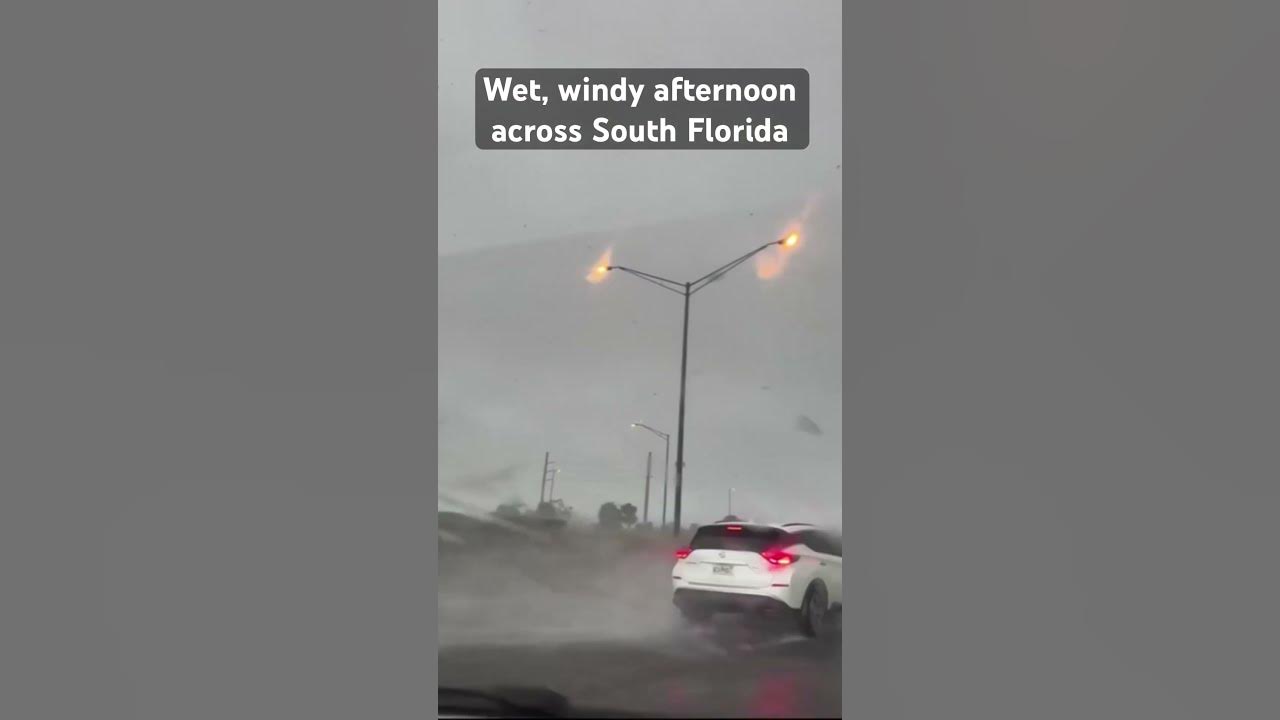 Wet, windy weather was seen across Miami-Dade and Broward on Sunday afternoon. #windy #rain