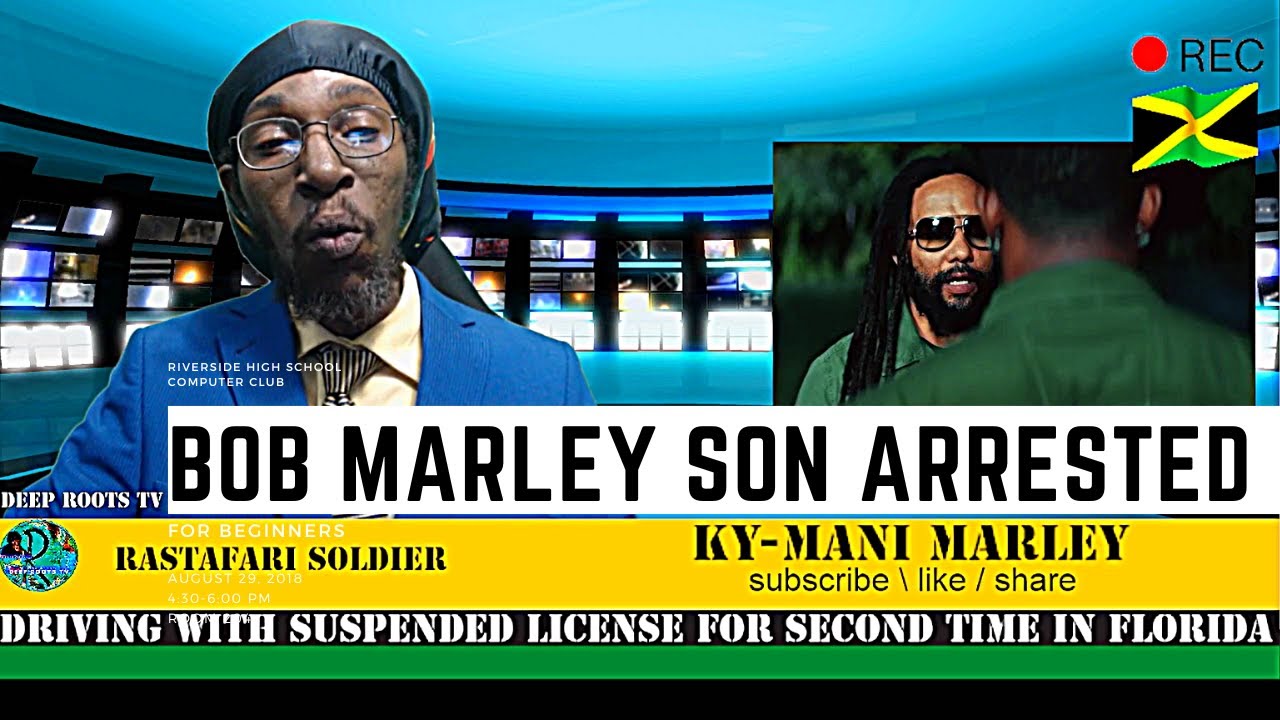 Ky Mani Marley, Pembroke Pines Florida son of Reggae legend Bob Marley driving on a suspended licens