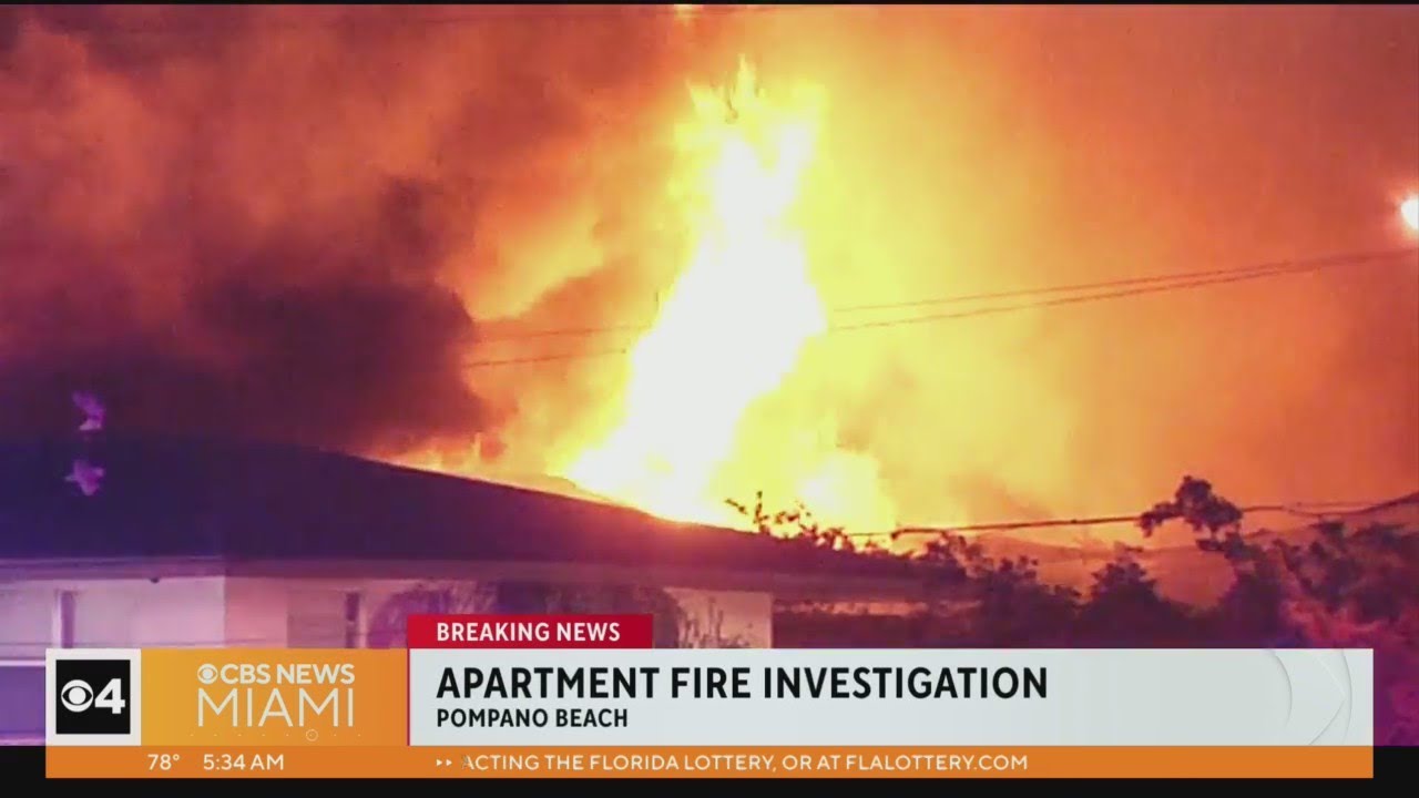 Massive fire ripped through Pompano Beach apartment building
