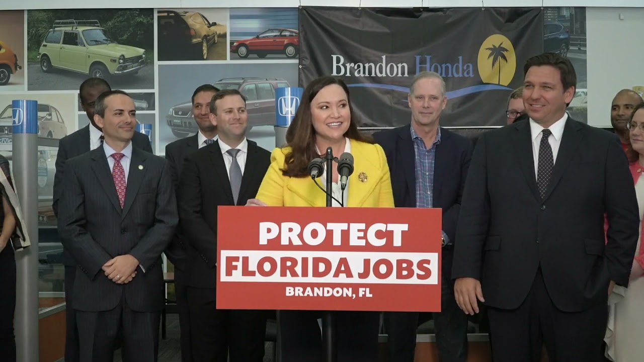 Governor Ron DeSantis Brandon, FL Protect Florida Jobs