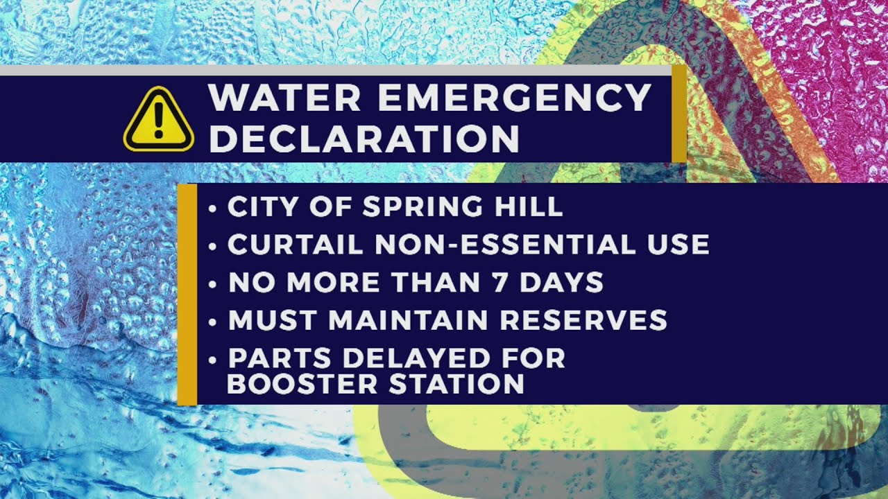 Water emergency in Spring Hill