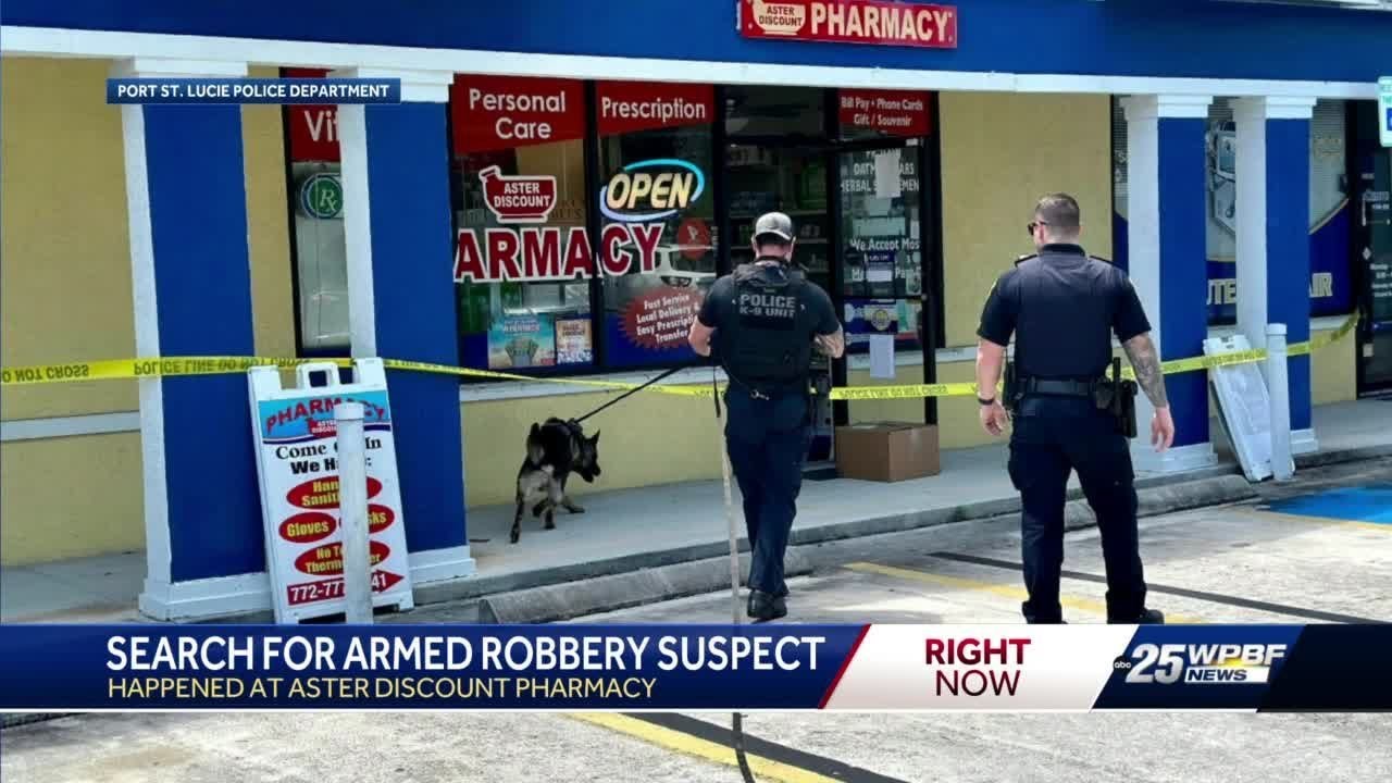 Port St. Lucie police, K9 units searching for armed robbery suspect