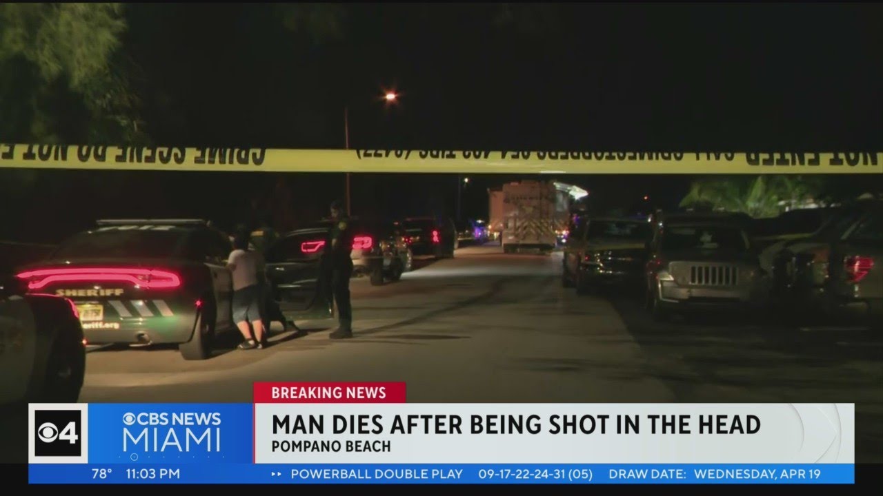 Man dies after being shot in head in Pompano Beach