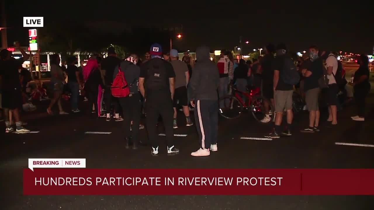 Hundreds participate in Riverview protest
