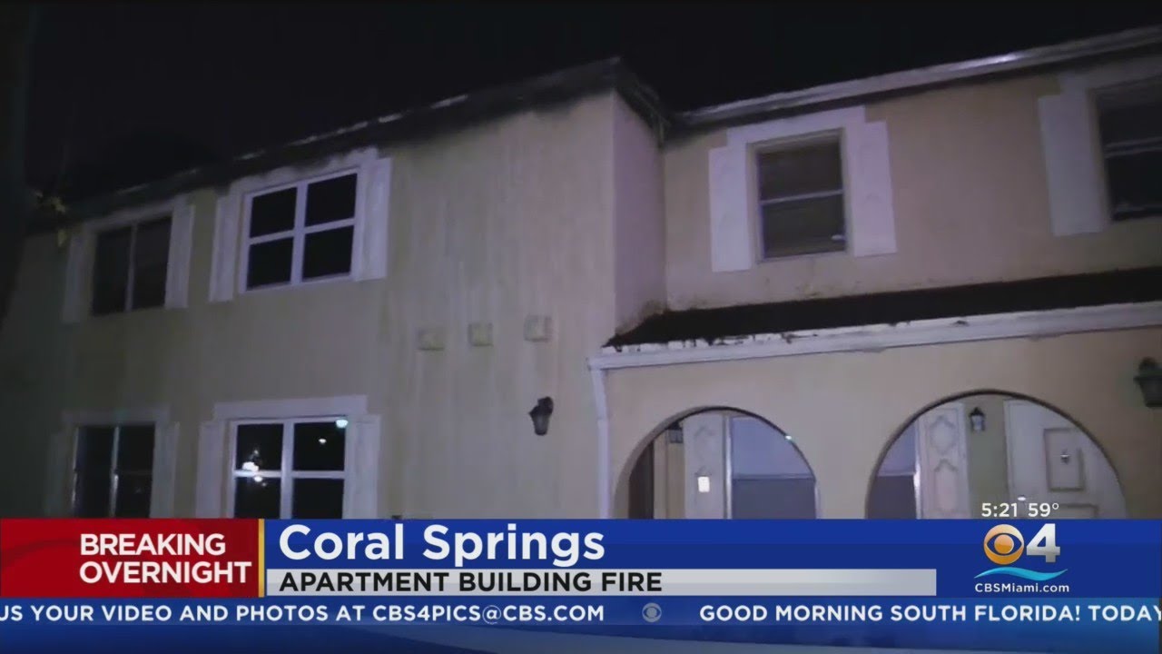 Fire erupts in Coral Springs apartment building