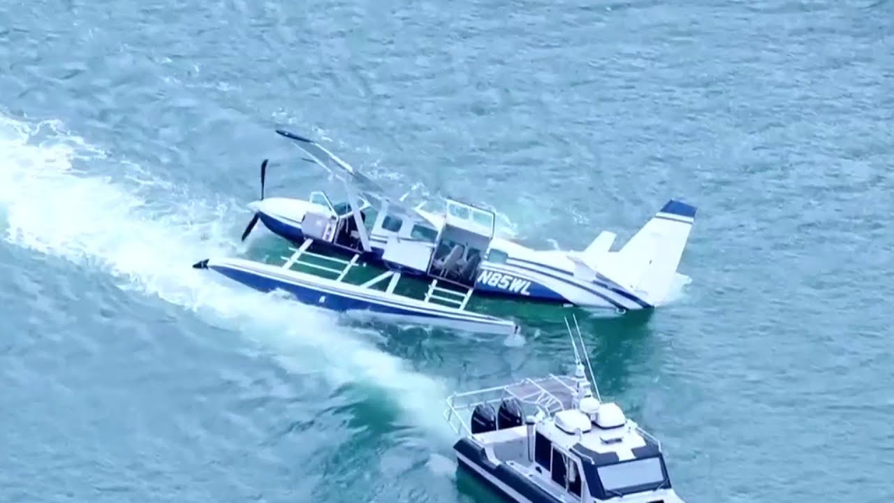 7 rescued after seaplane goes down off PortMiami