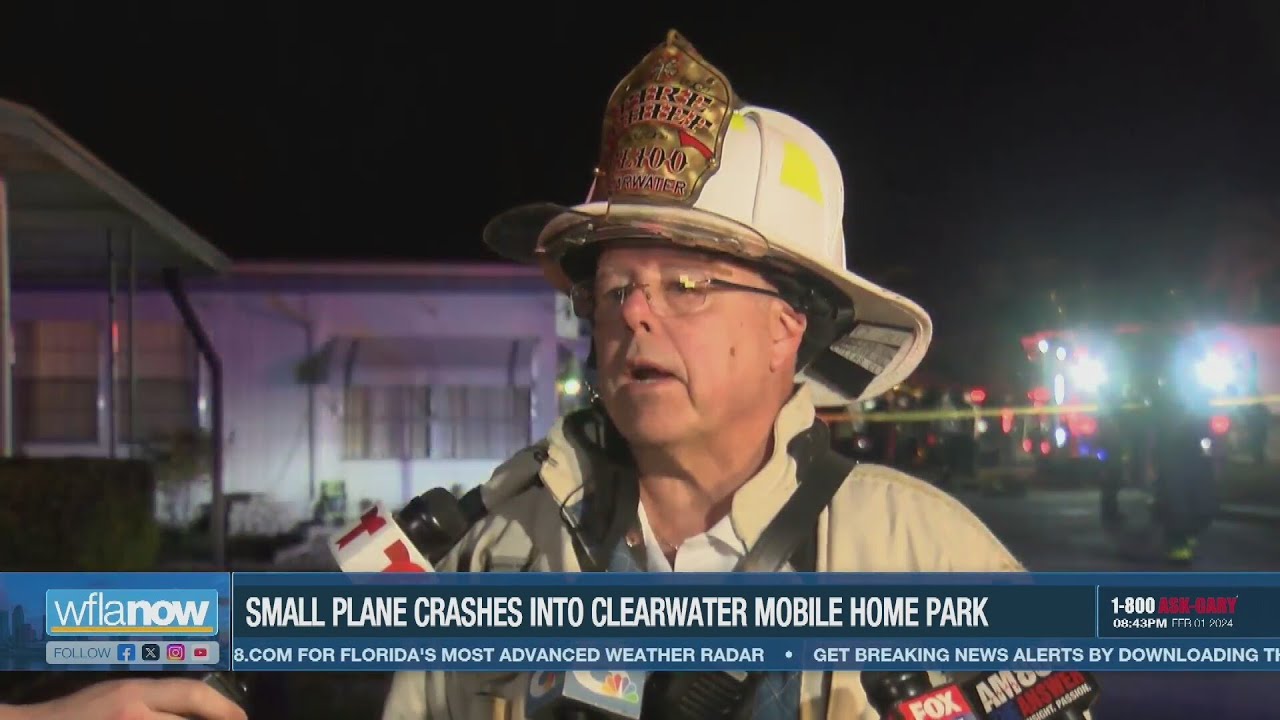 Officials give update on small plane crash at Clearwater mobile home park