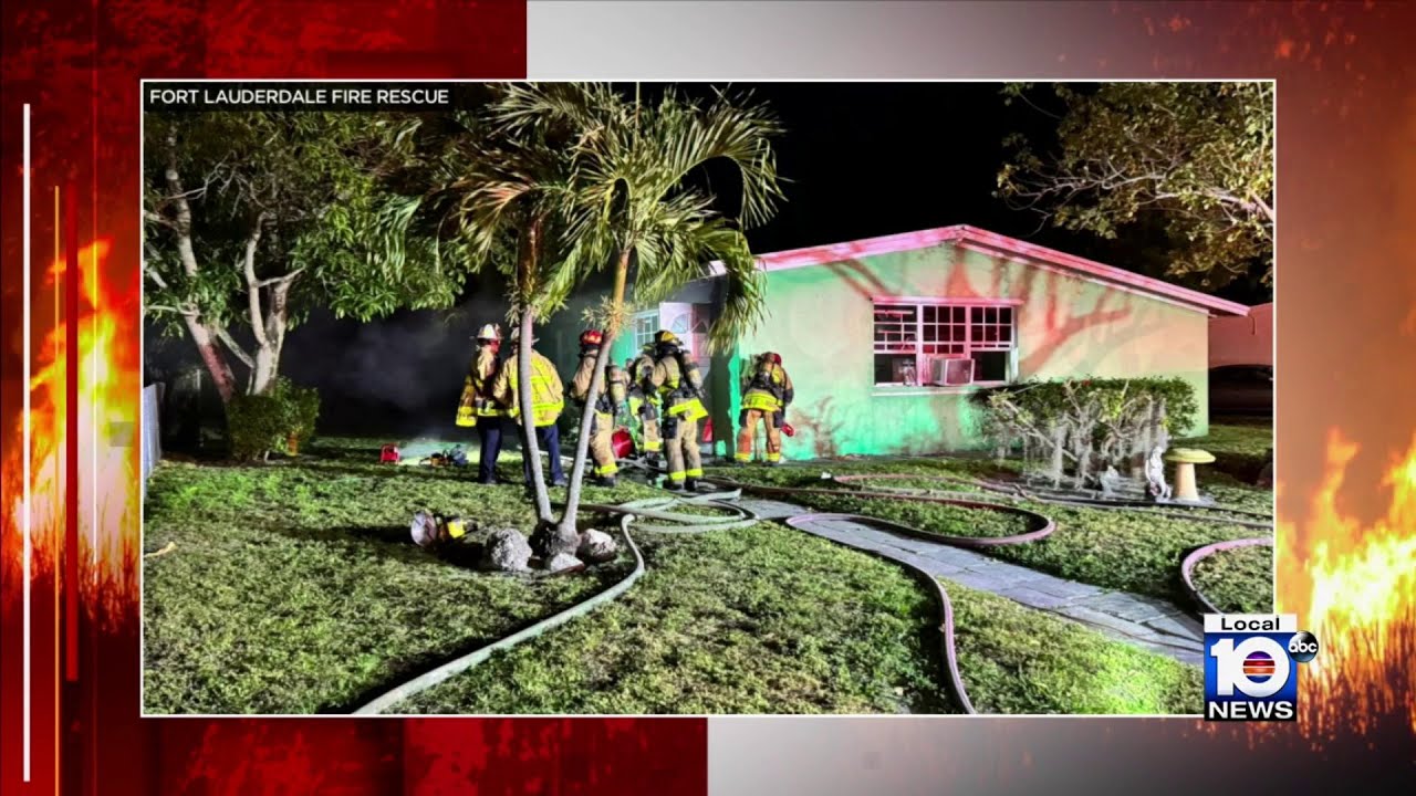 Firefighters extinguish house fire in Fort Lauderdale