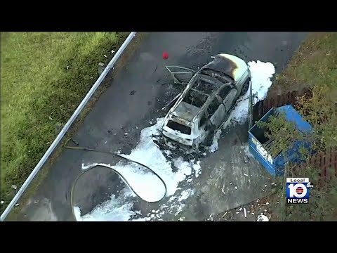 Body found after SUV scorched in Pompano Beach