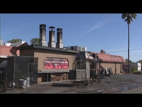 Crews try to salvage iconic Lakeland steakhouse after fire