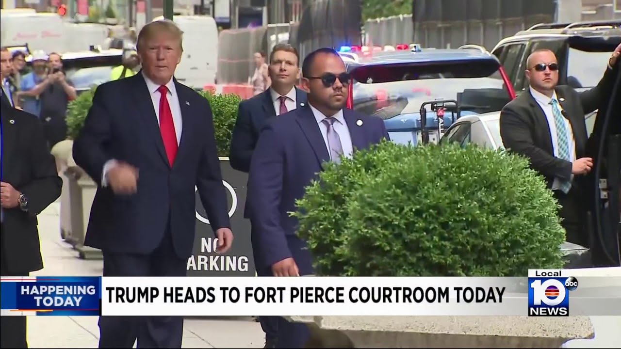 Trump heads to Fort Pierce courtroom