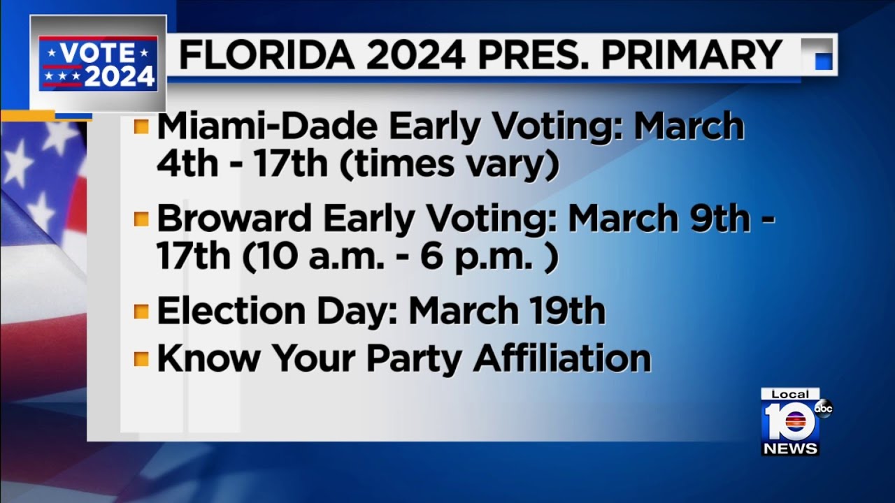23 early voting sites open in Miami-Dade County for Presidential Preference Primary