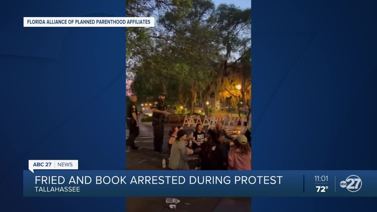 Fried, Book among protesters arrested outside Tallahassee City Hall