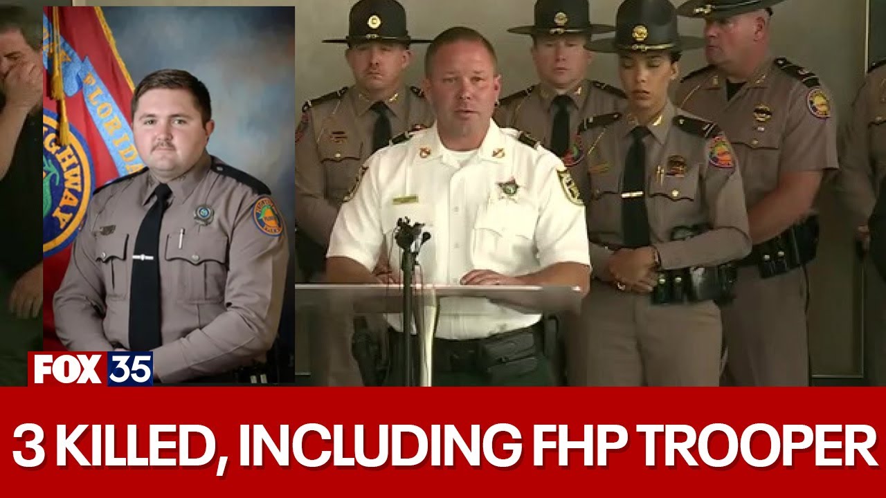 Press Conference: Florida Highway Patrol trooper killed in crash on I-95