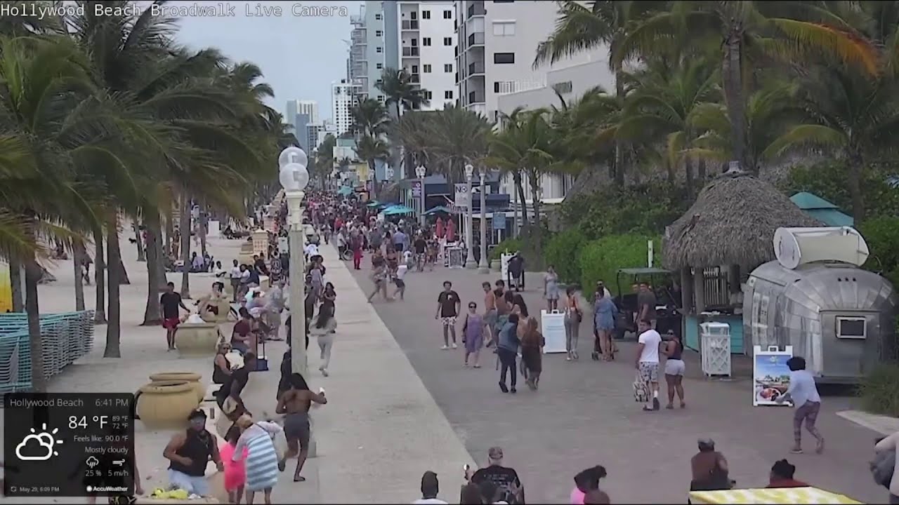 Police respond to reports of multiple people injured in Hollywood beach shooting