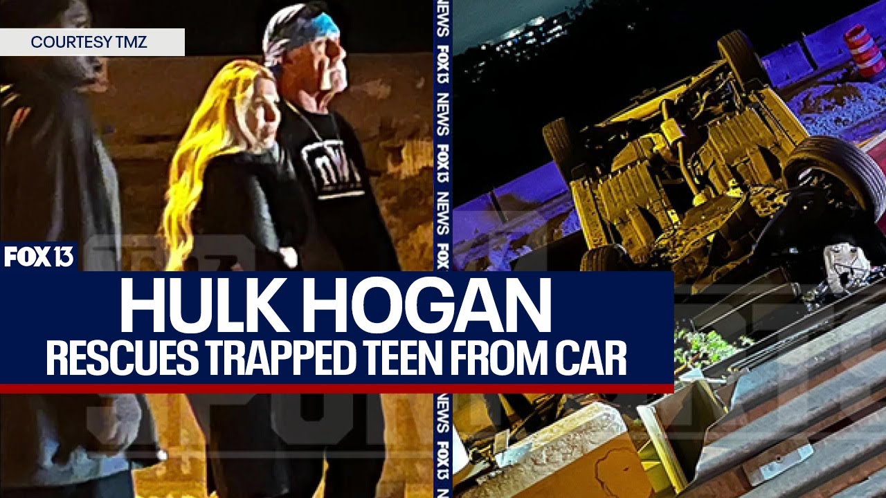 Hulk Hogan rescues teenage girl from flipped car in Tampa