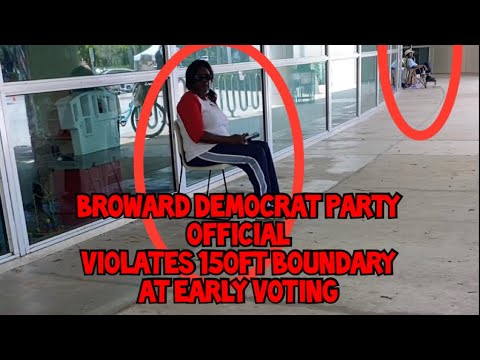 Broward Democrat Party Official Allowed To Violate Boundaries At Coral Springs Early Voting