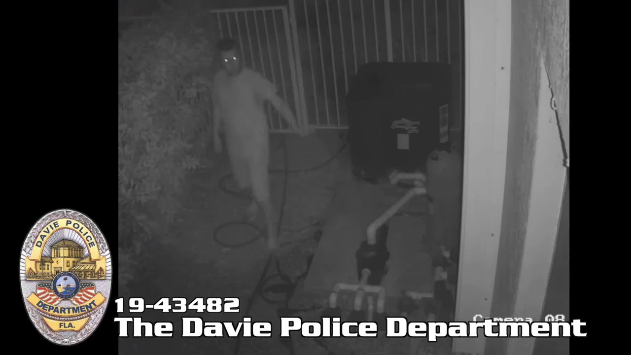 Man caught on camera peeking into Davie, Florida home while masturbating