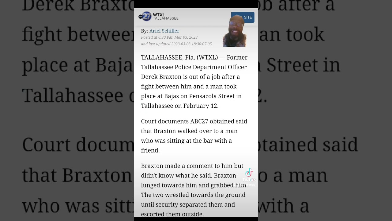 Tallahassee Police Officer fired after arrest for a fight. #tallahassee #florida #shorts #acabdevil