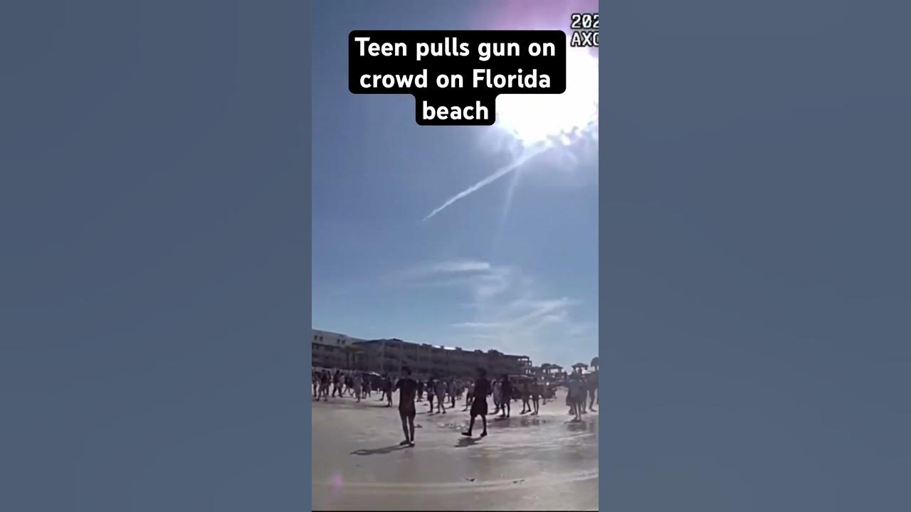 Teen faces charges after pulling gun on crowd on a Florida beach #florida #volusiacounty #video