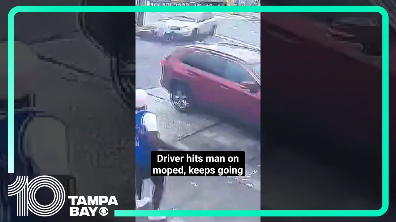#Tampa police are looking for a woman who hit a #scooter driver with her #car and kept going.