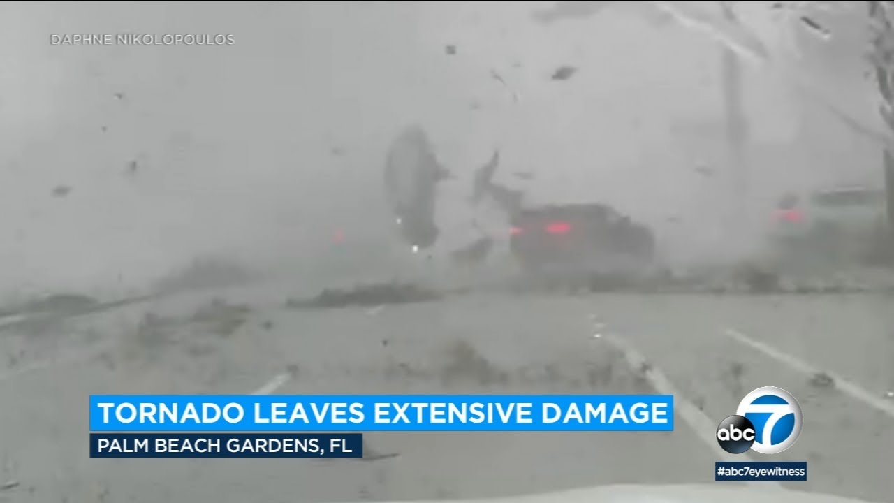 Tornado flips cars, damages homes in Florida