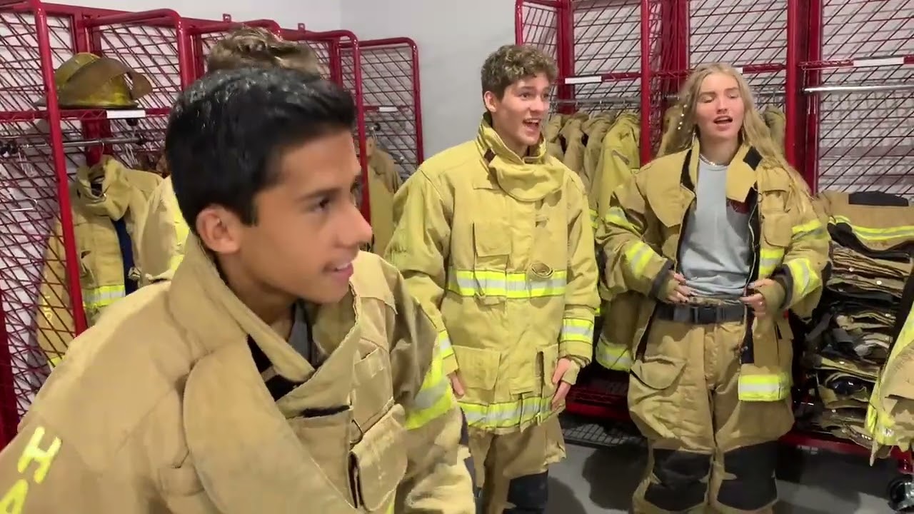 Firefighters in training: Palm Bay Magnet High School students learn to battle a blaze