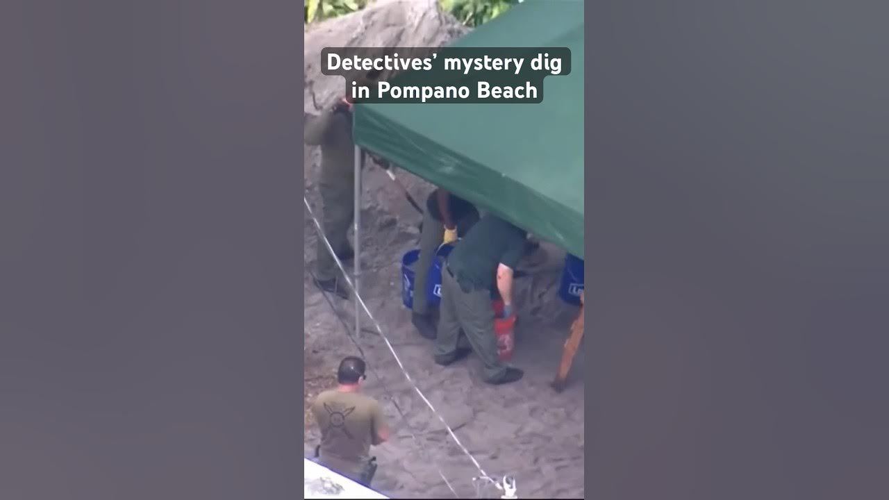 #BrowardCounty authorities dug in a backyard as part of a “criminal investigation” in #PompanoBeach.