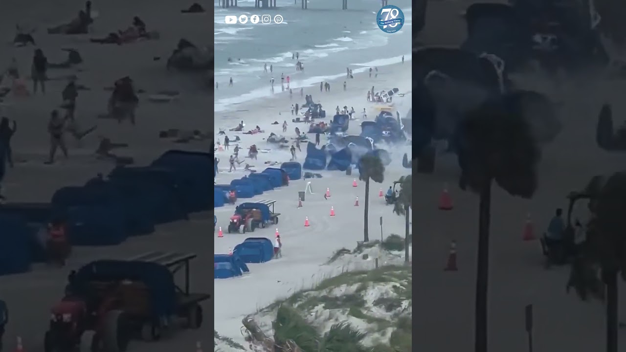 Waterspout strikes Clearwater Beach in Florida; 2 elderly injured
