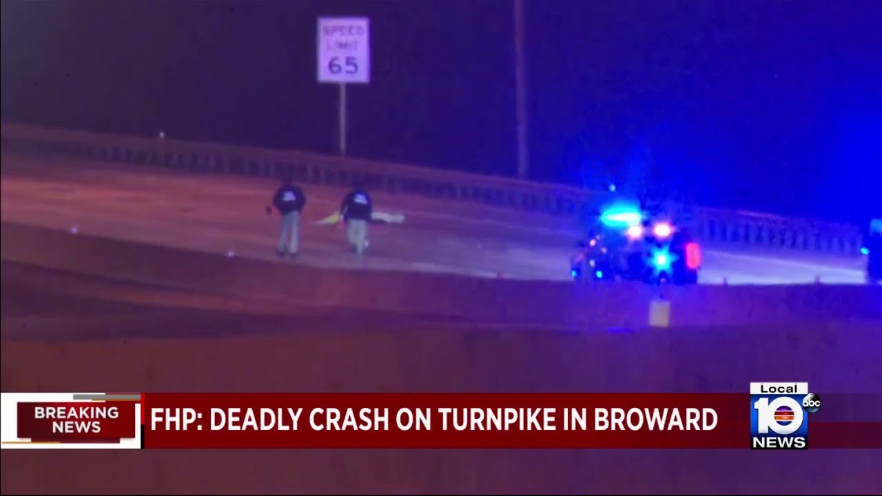 Police investigating fatal crash as northbound lanes shutdown on Florida Turnpike in Broward