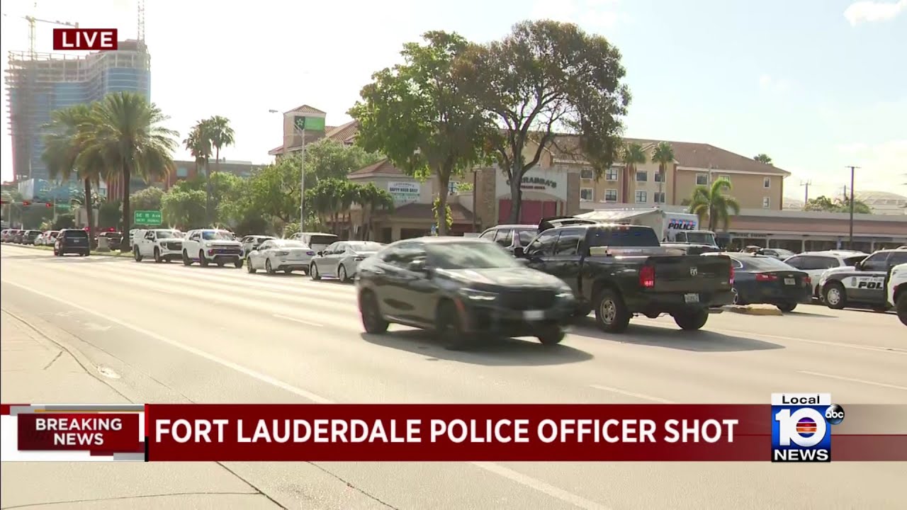 Fort Lauderdale police officer transported to hospital after being shot in Harbordale