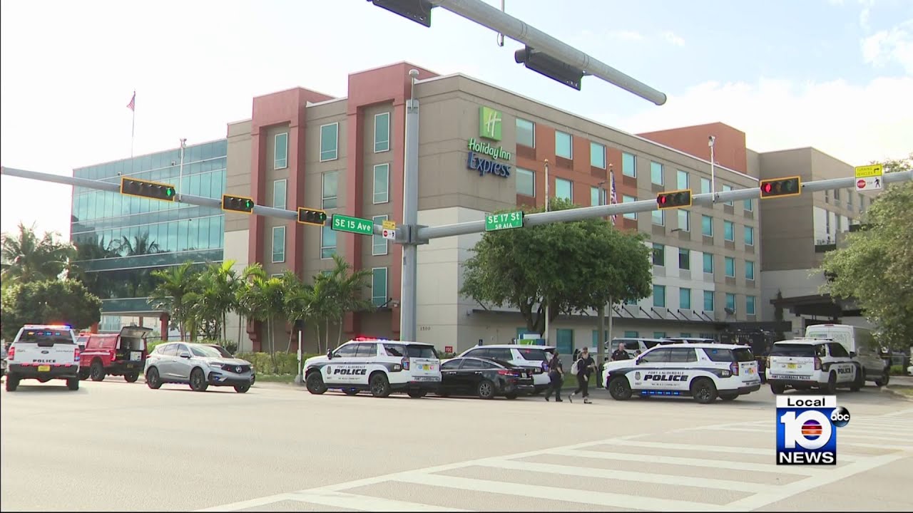 Suspect dead, Fort Lauderdale police officer wounded in hotel shooting
