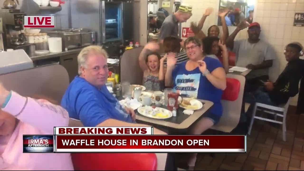 Waffle House in Brandon reopens after Hurricane Irma