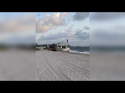 Demolition Begins on Yacht Washed Ashore in Pompano Beach | NBC 6 News