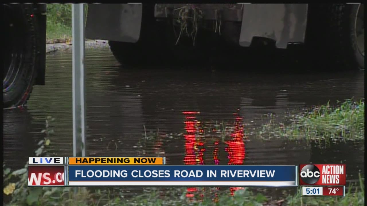 Flooding closes road in Riverview