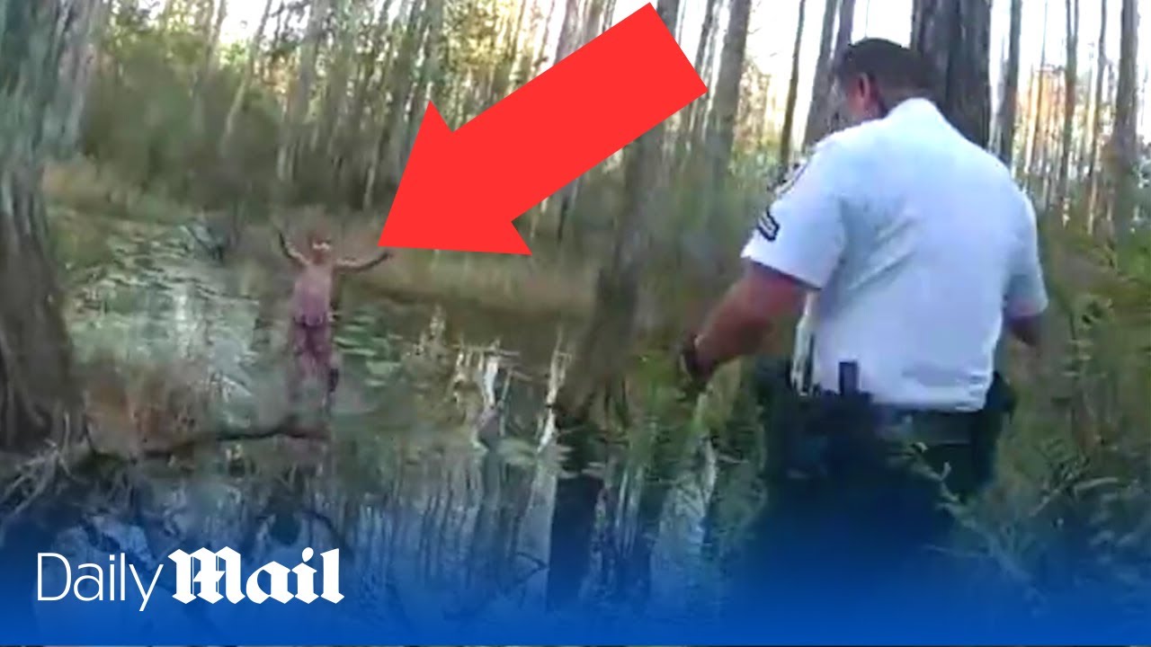 Incredible moment Florida cops rescue missing 5-year-old girl with autism from dense swamp