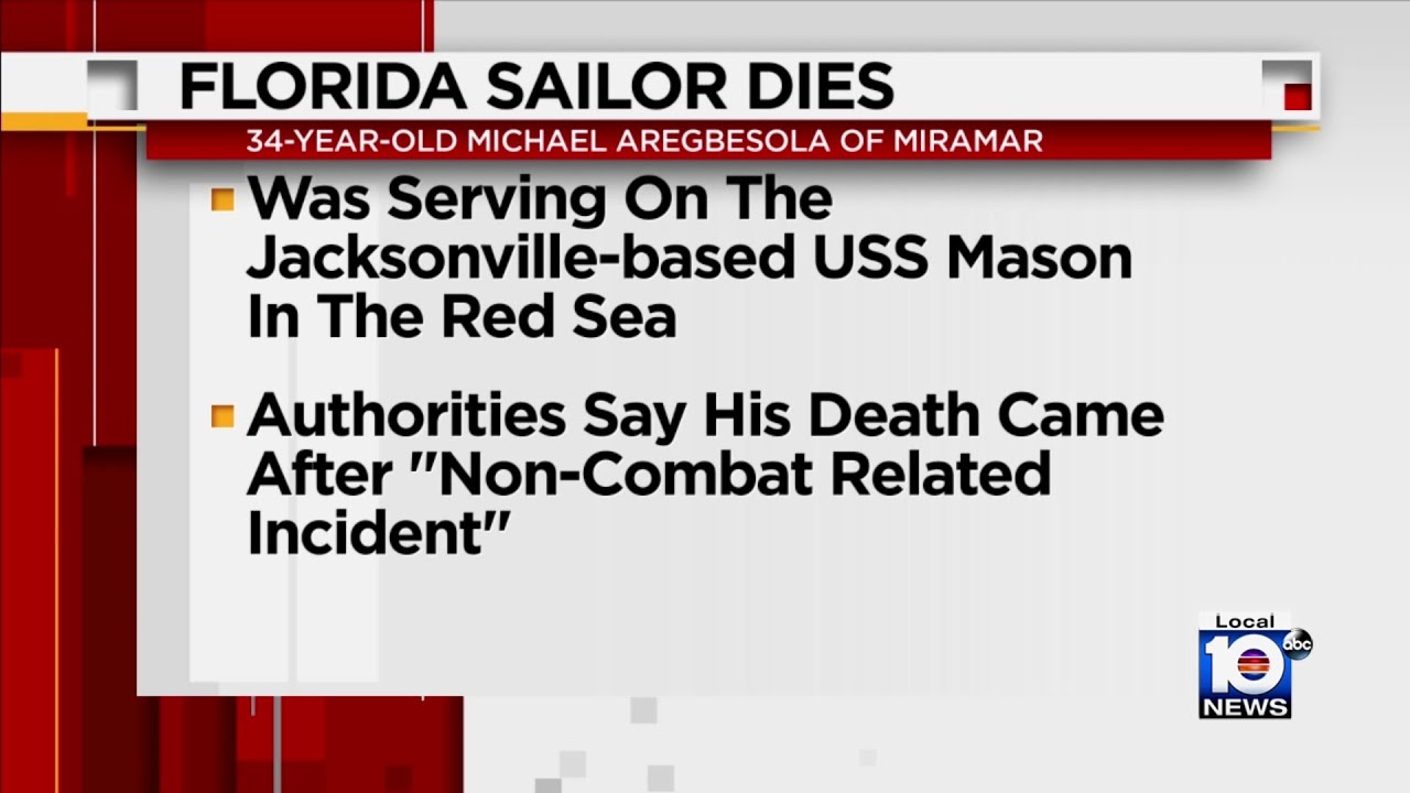 Sailor from South Florida dies while serving in Red Sea
