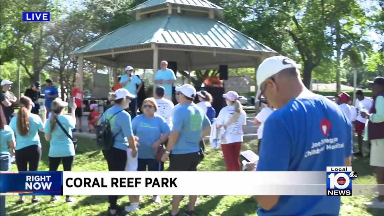 Advocates of kidney patients walk at Coral Reef Park
