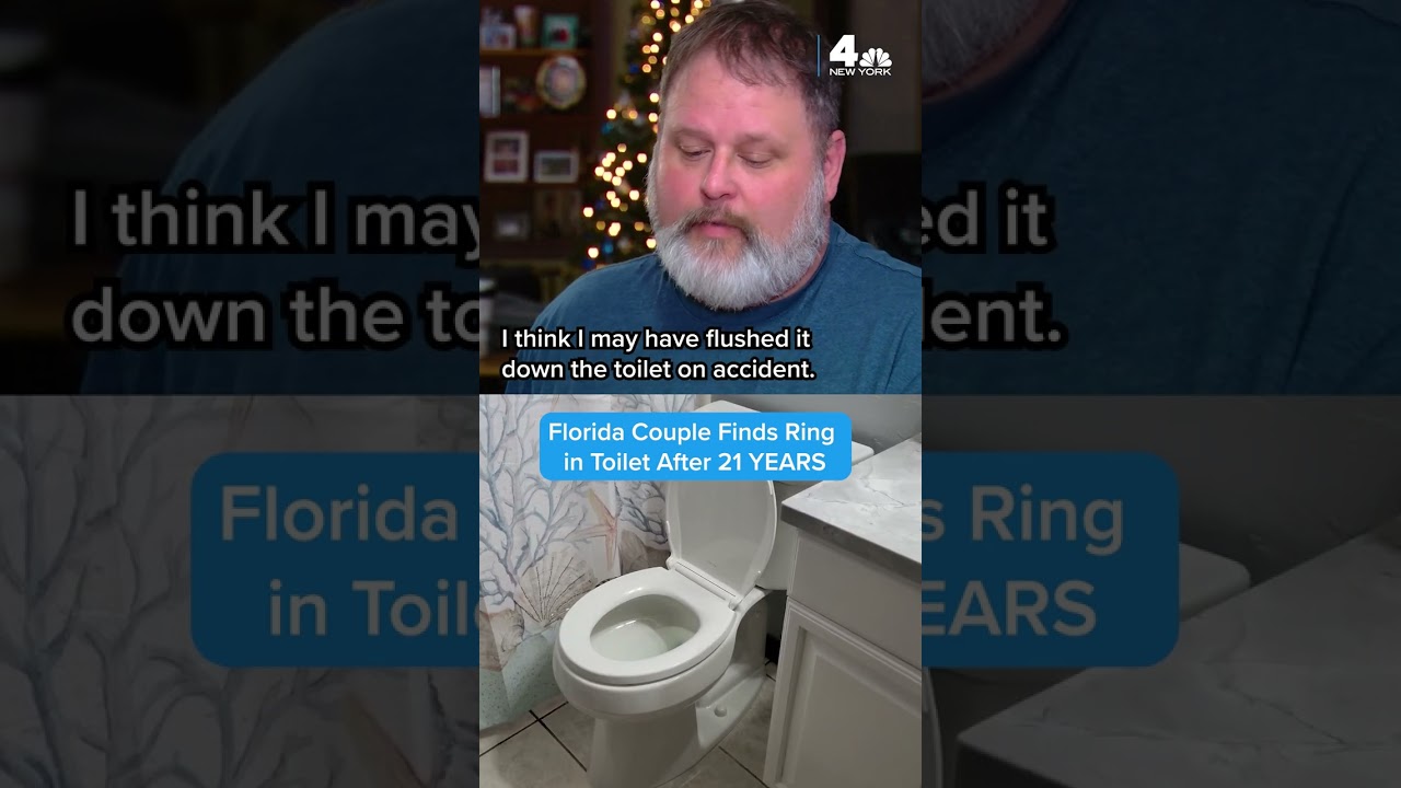 Florida Couple Finds Ring in TOILET After 21 Years #shorts