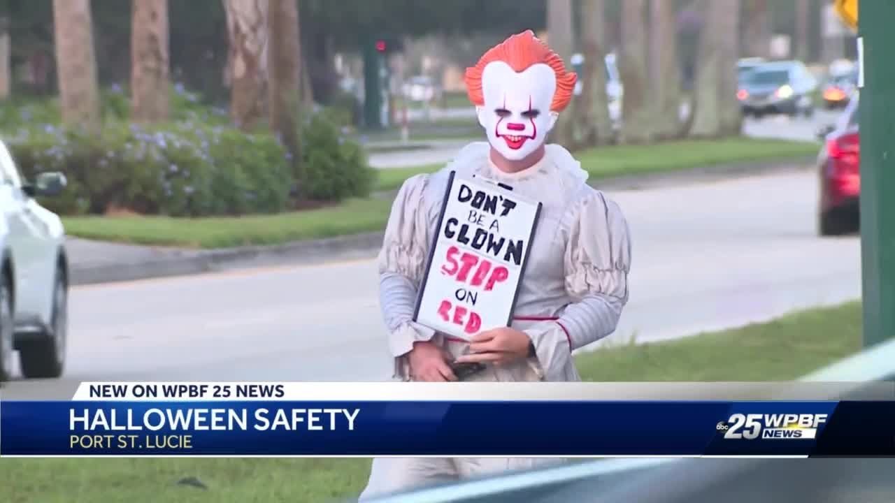 Port St. Lucie police in costumes for Halloween safety