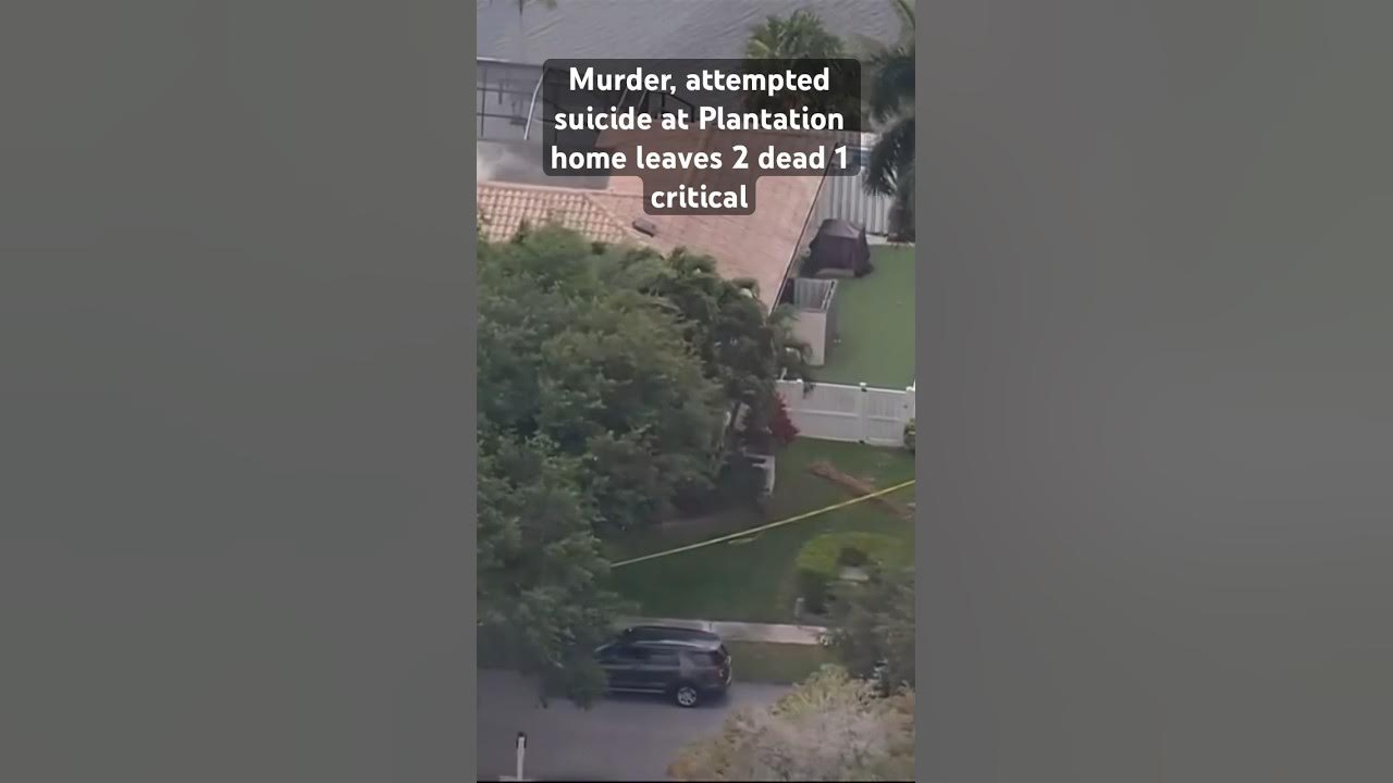 Police are investigating the deaths of 2 people in Plantation following a murder, attempted suicide.