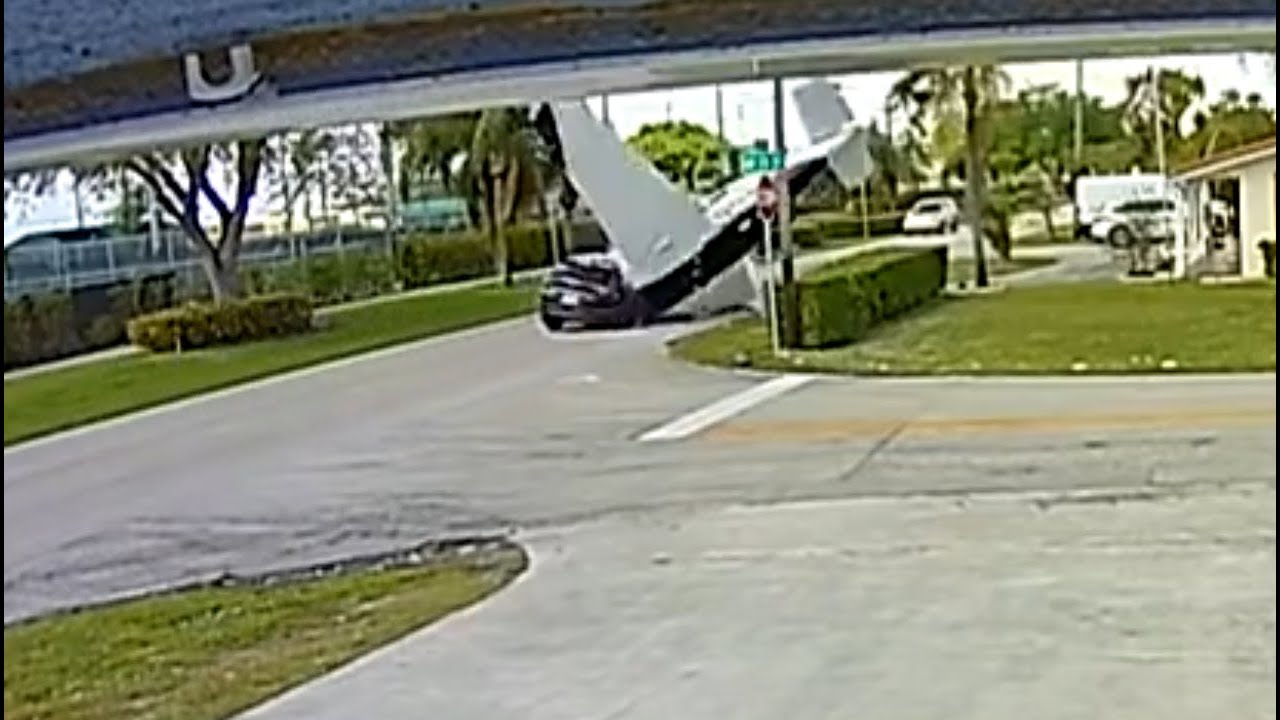 Ring Video Captures Fatal Pembroke Pines Florida Plane Crash Into SUV | Video Analysis