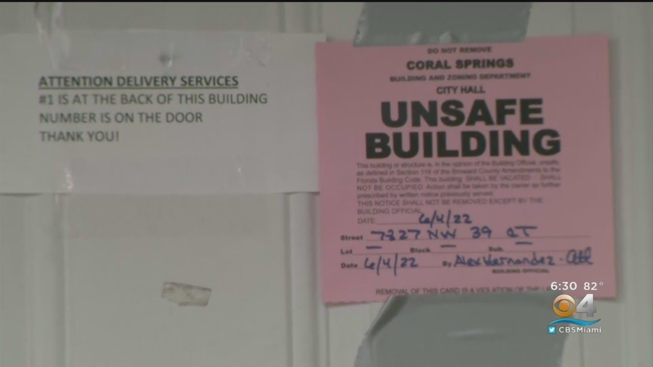Major water damage at two Coral Springs apartment complexes leaves dozens of families displaced